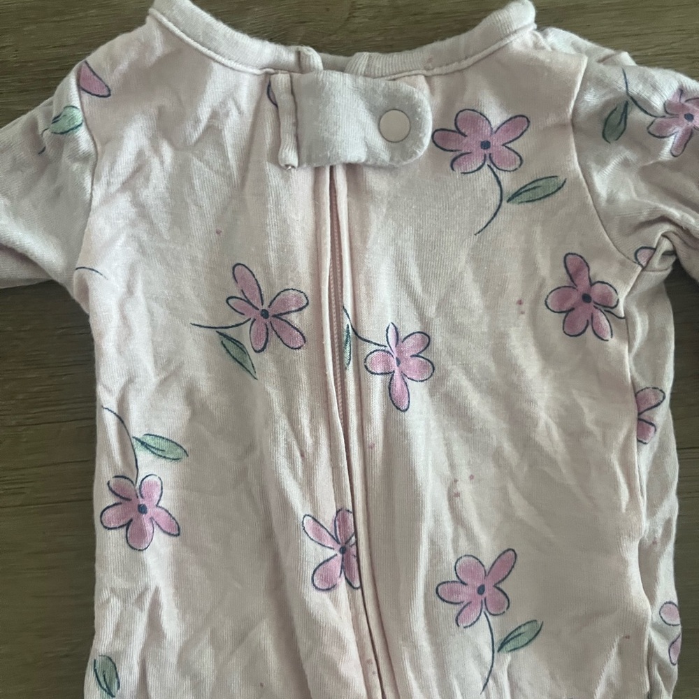 Pink Floral Kids One-Piece Romper